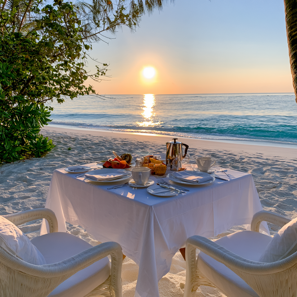 Private breakfast at sunrise