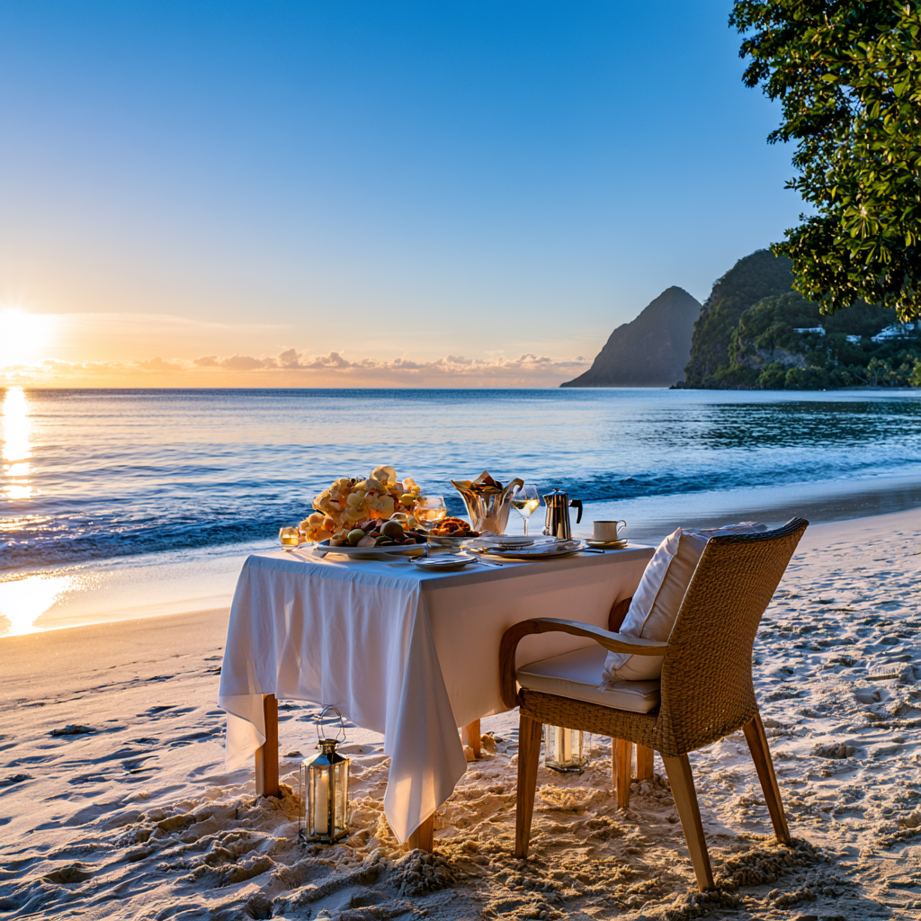 Caribbean morning on Saint Lucia